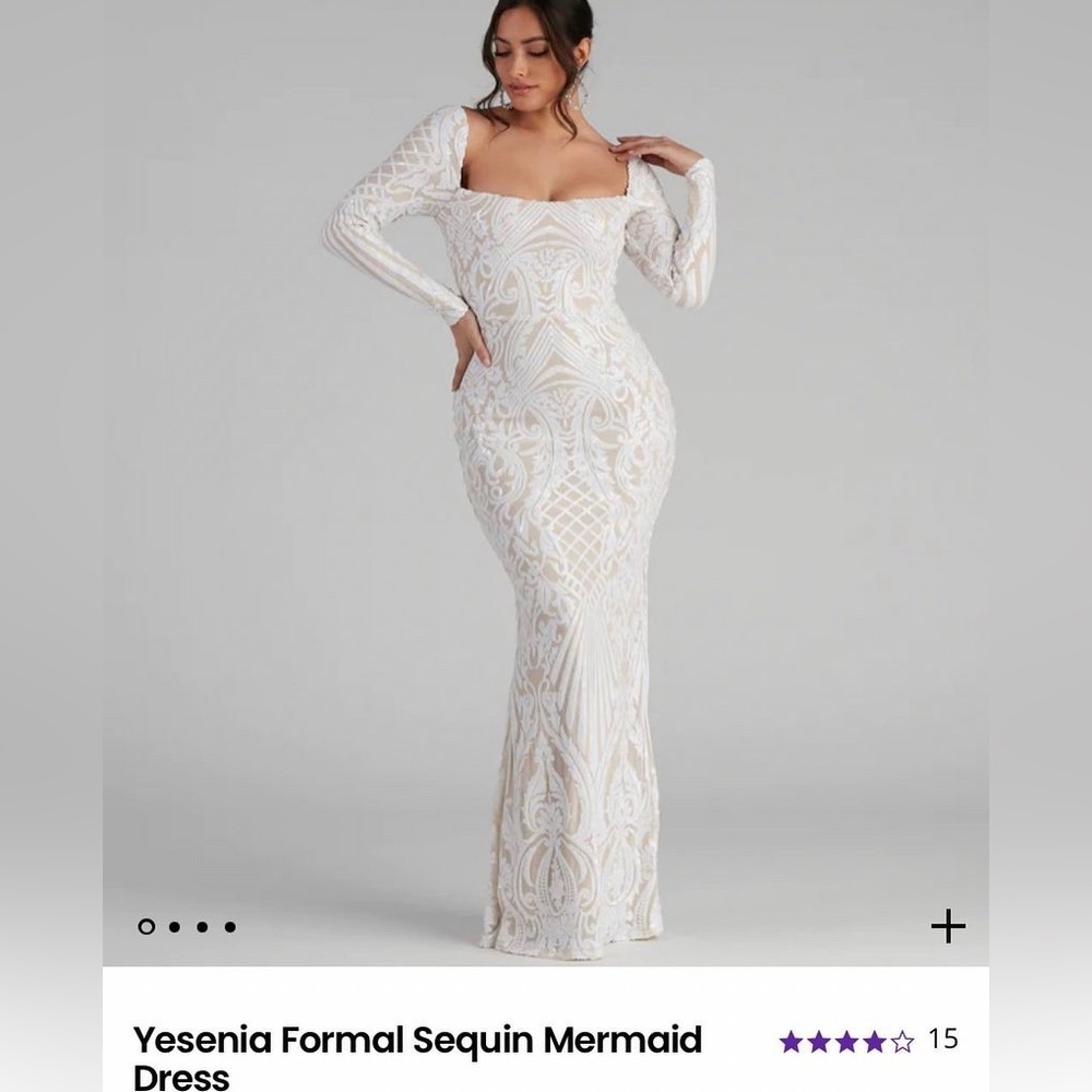 Brand new without tag white prom dress